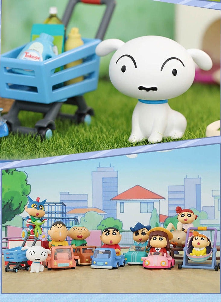Crayon Shin-chan Series Confirmed Figures Trendy Cute Dolls Toys Animation Peripherals 8-piece Set