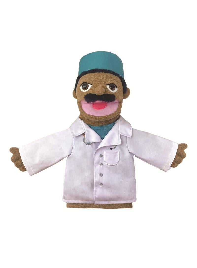 1 Pcs Doctor Occupation Professional Figurine Role Playing Parent-Child Interaction Toy Family Companionship Plush Doll Figurine Toy Hand Puppet