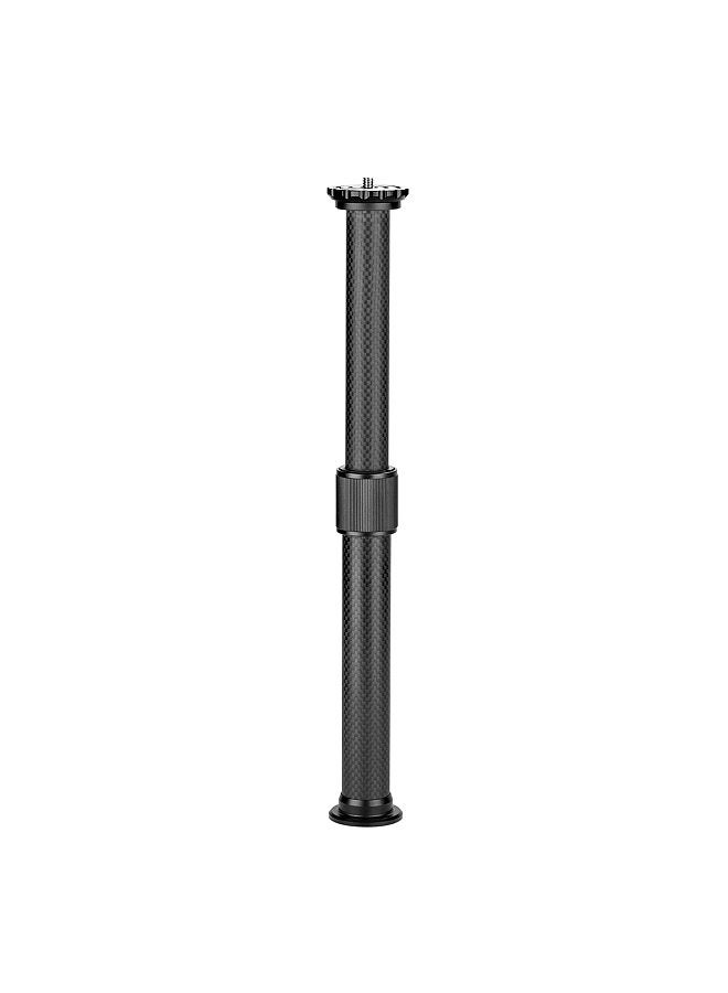 Universal Carbon Fiber Tripod Extension Pole 2-section Extendable Rod Max. Height 32cm/12.6in with 1/4 Inch Screw for Tripod Monopod