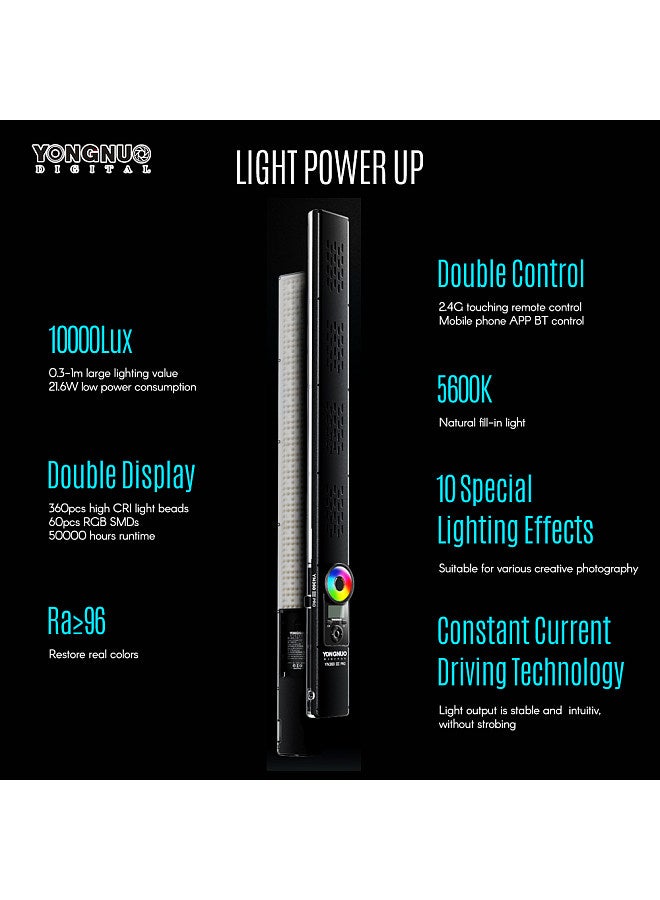 YN360III PRO RGB Full Color LED Video Light with Remote Control Touch Adjusting 10 Special Lighting Effects CRI 95+ 5600K Color Temperature