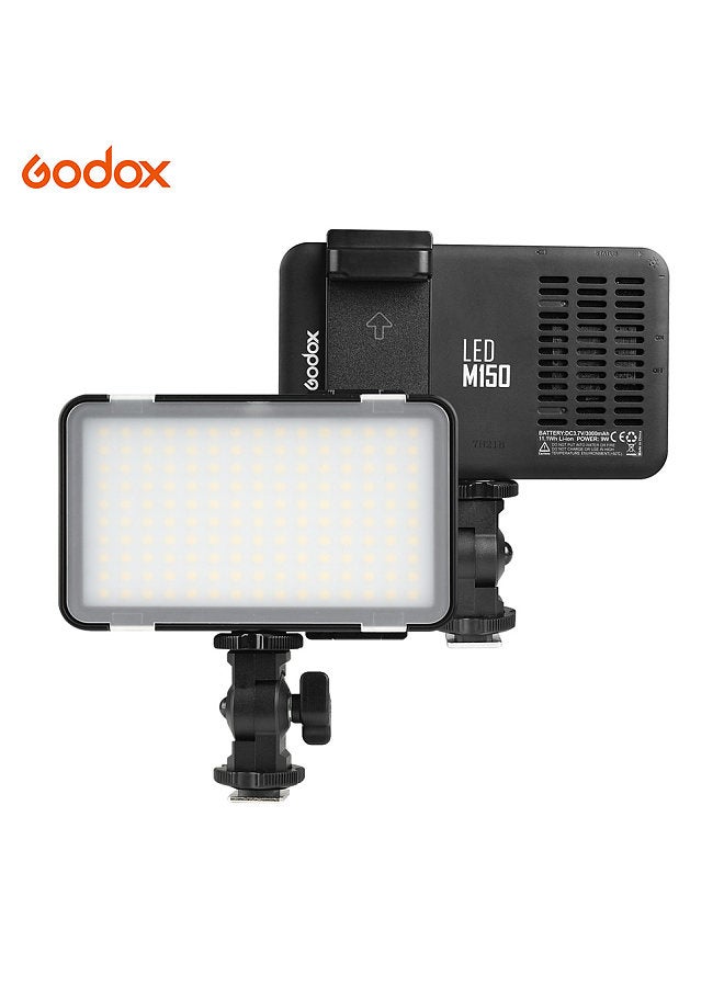 LEDM150 Mini LED Video Light 5600K Dimmable Photography Fill-in Light CRI 95+ with Adjustable Phone Mounting Bracket for DSLR Camera Camcorder 5.5-8.5cm Width Mobile Phones