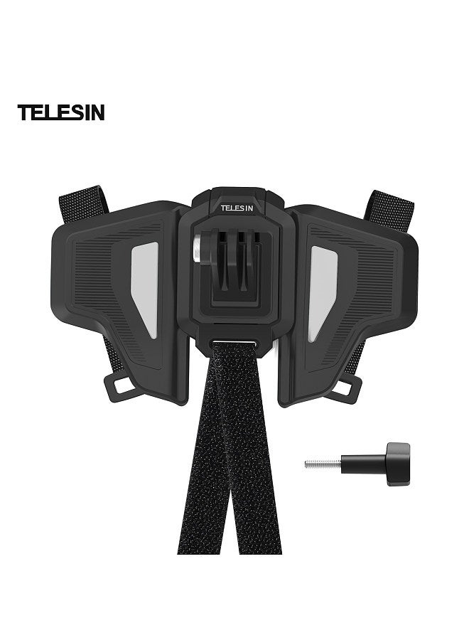 GP-HBM-MT2-YH Upgraded Motorcycle Helmet Mount Foldable Angle Adjustable Helmet Chin Bracket Replacement for GoPro Hero 11/10/9/8 Osmo Action Insta360 Sports Camera Motorcycling Accessory