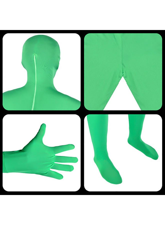 Full Body Photography Chromakey Green Suit Unisex Adult Green Bodysuit Stretch Costume for Photo Video Special Effect Festival Cosplay Carnival,  170cm/67in Height