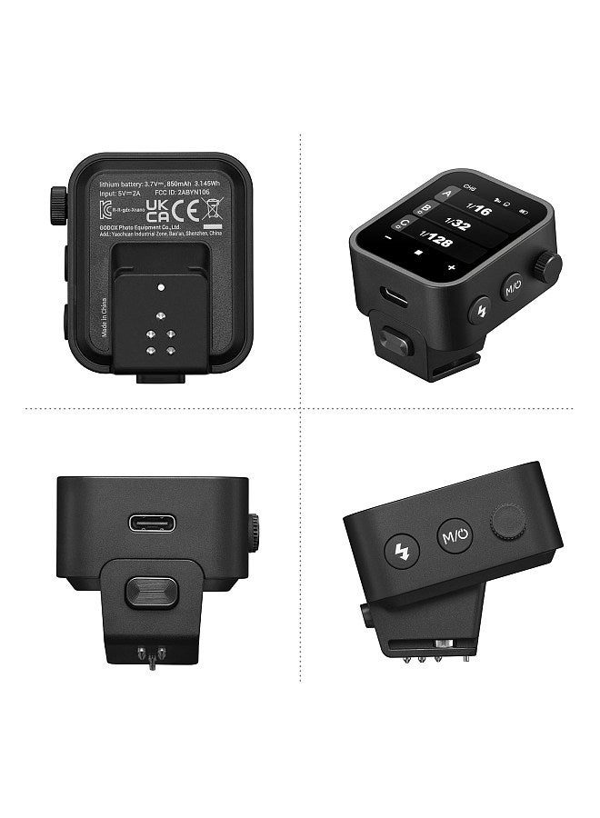 X3F 2.4G Wireless Flash Trigger Transmitter TTL Autoflash with Large OLED Touchscreen Multiple Flash Modes with USB Port 32 Channels 16 Groups Compatible with Fujifilm Cameras
