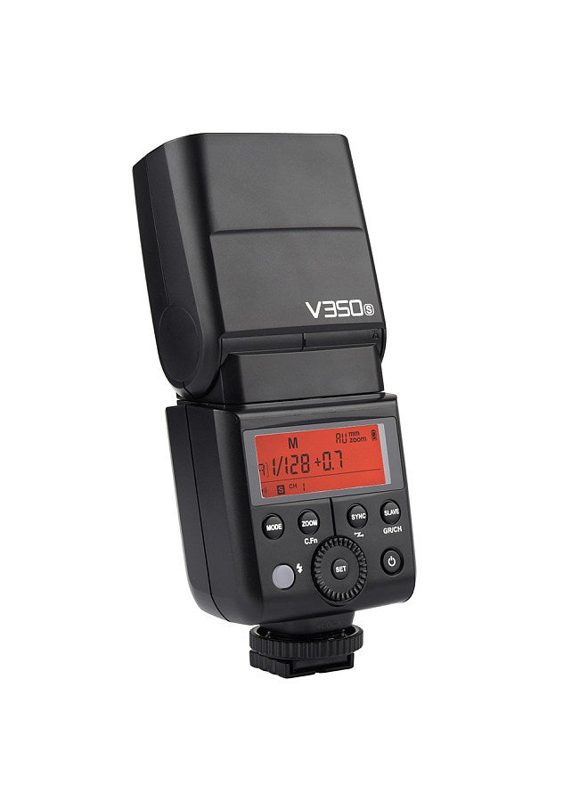 V350S Compact Size 2.4G Wireless Speedlite Master/ Slave Camera Flash TTL 1/8000s HSS Built-in 2000mAh Li-ion Battery with Battery Charger