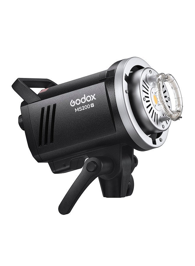 MS200-V Upgraded Studio Flash Light 200Ws Strobe Light GN53 0.1-1.8S Recycle Time 5600±200K 2.4G Wireless X System with 10W LED Modeling Lamp Bowens Mount