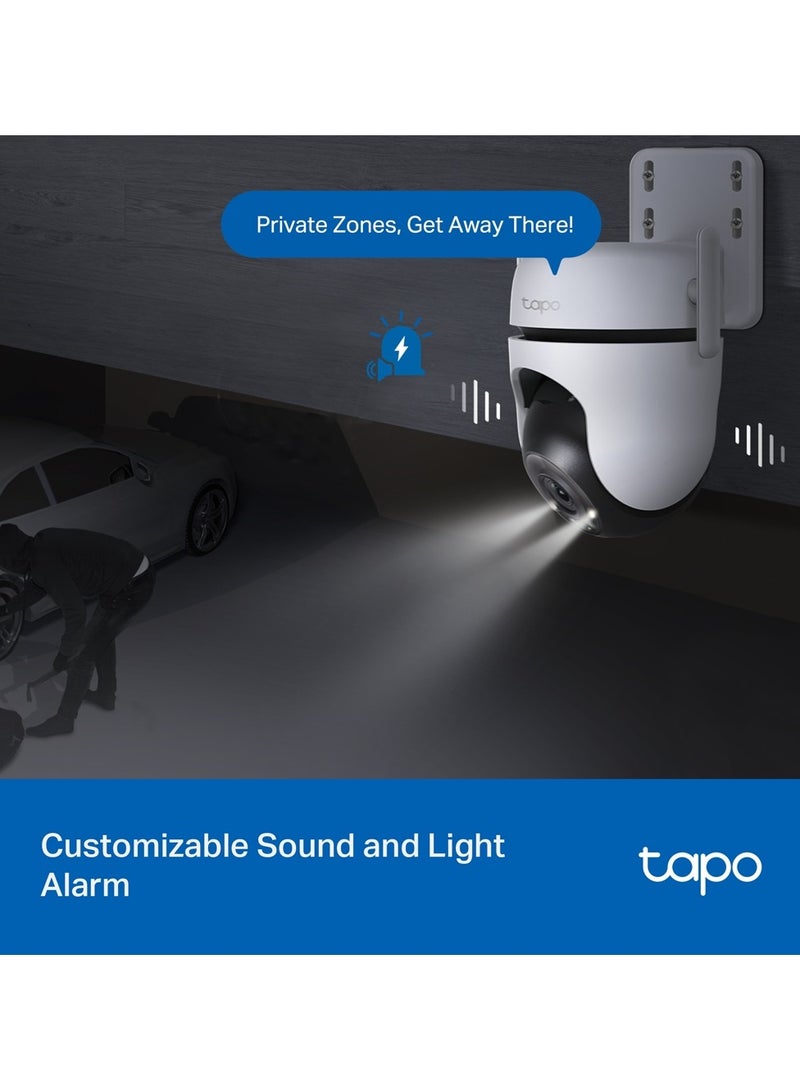 TP-Link (Tapo C520WS)  2K Outdoor Pan/Tilt Security Wi-Fi Camera,IP66 Weatherproof, AI Detection,360° Visual Coverage, Starlight Colour Night Vision, Cloud &Local Storage, Works with Alexa&Google Home