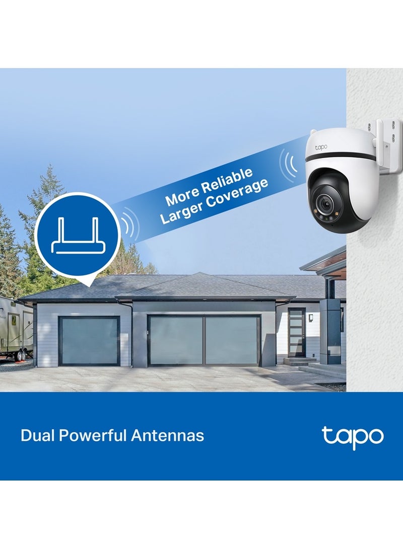 TP-Link (Tapo C520WS)  2K Outdoor Pan/Tilt Security Wi-Fi Camera,IP66 Weatherproof, AI Detection,360° Visual Coverage, Starlight Colour Night Vision, Cloud &Local Storage, Works with Alexa&Google Home