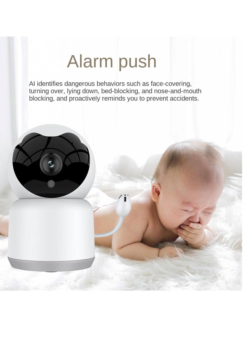 Smart Baby Monitor, 1080p HD WIFI Monitoring Wireless Camera, Mobile Phone Remote Indoor Home Network Camera, Two Way Audio Babysitting Camera With Temperature And Humidity