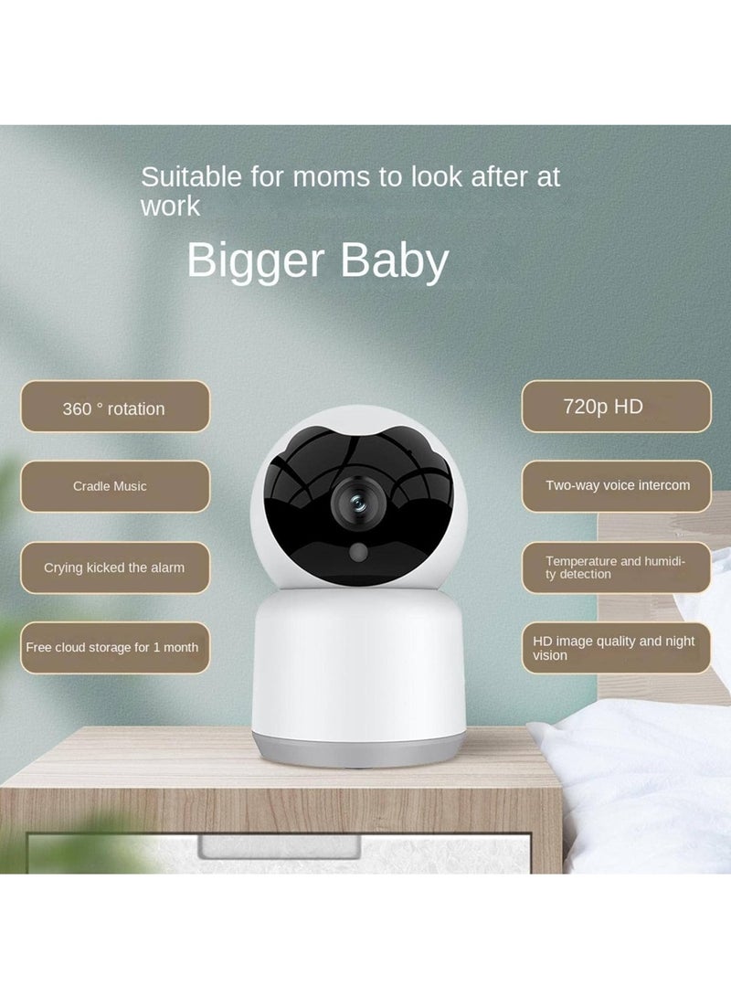 Smart Baby Monitor, 1080p HD WIFI Monitoring Wireless Camera, Mobile Phone Remote Indoor Home Network Camera, Two Way Audio Babysitting Camera With Temperature And Humidity