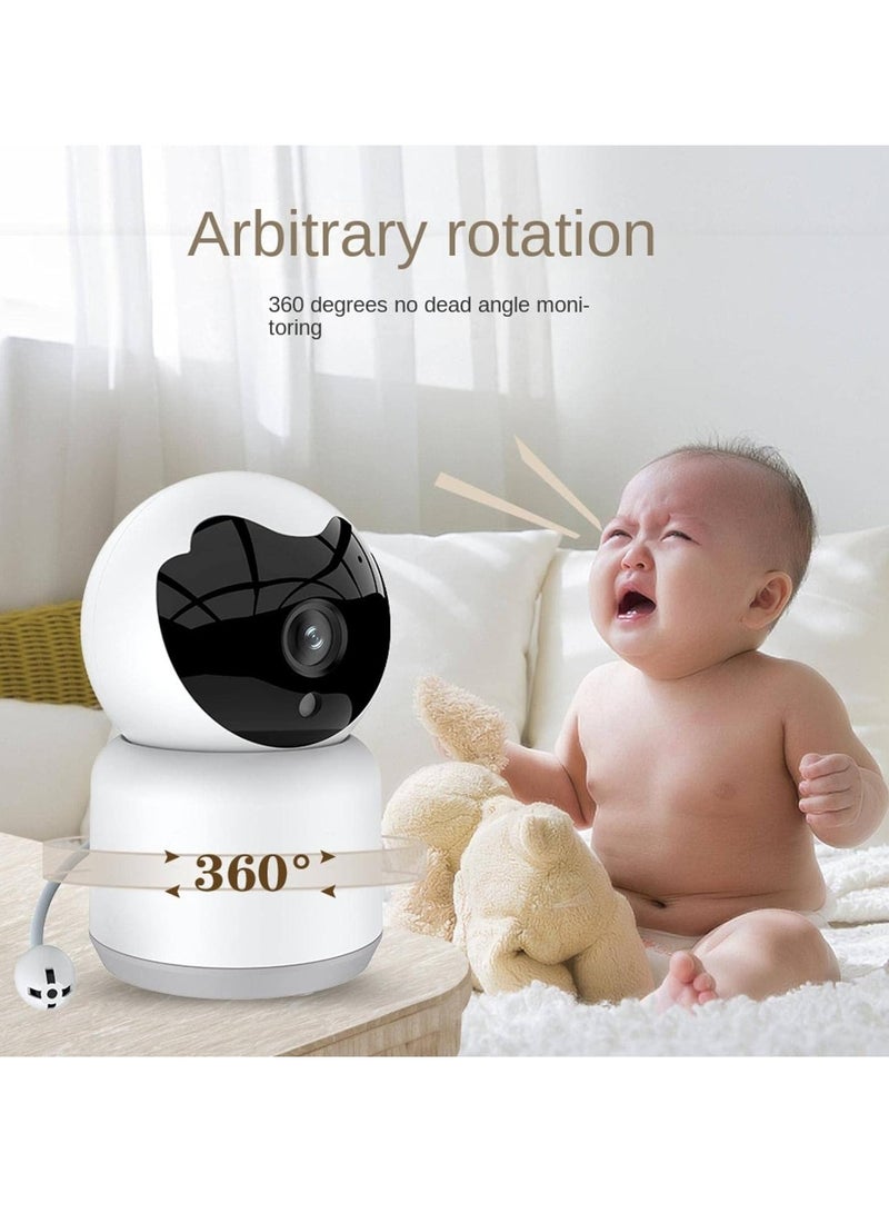 Smart Baby Monitor, 1080p HD WIFI Monitoring Wireless Camera, Mobile Phone Remote Indoor Home Network Camera, Two Way Audio Babysitting Camera With Temperature And Humidity