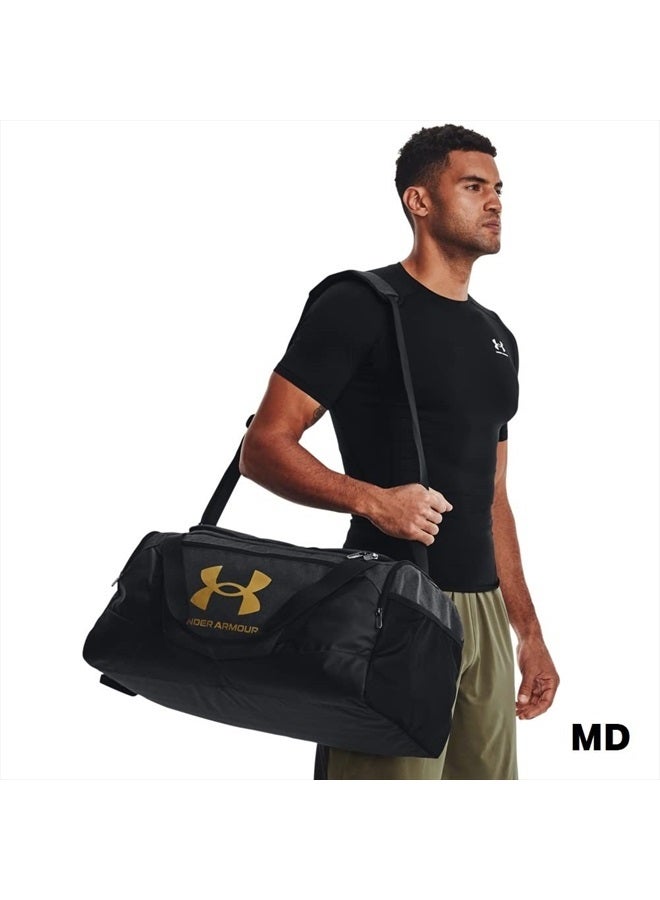 Unisex-Adult Undeniable 5.0 Duffle , Black Medium Heather (002)/Metallic Gold , Small