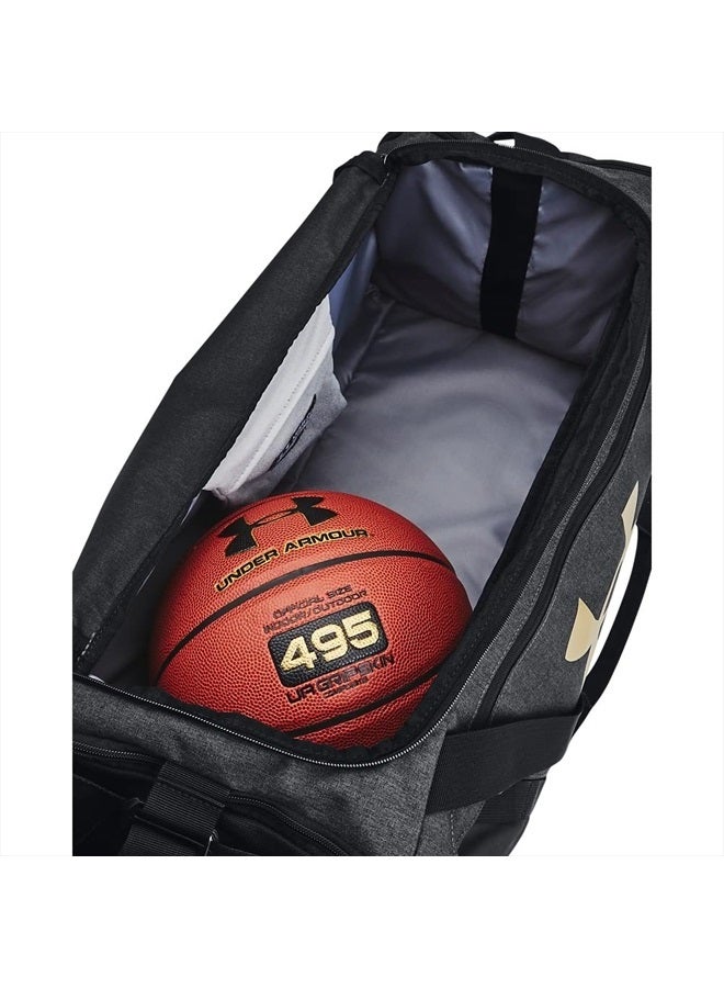 Unisex-Adult Undeniable 5.0 Duffle , Black Medium Heather (002)/Metallic Gold , Small