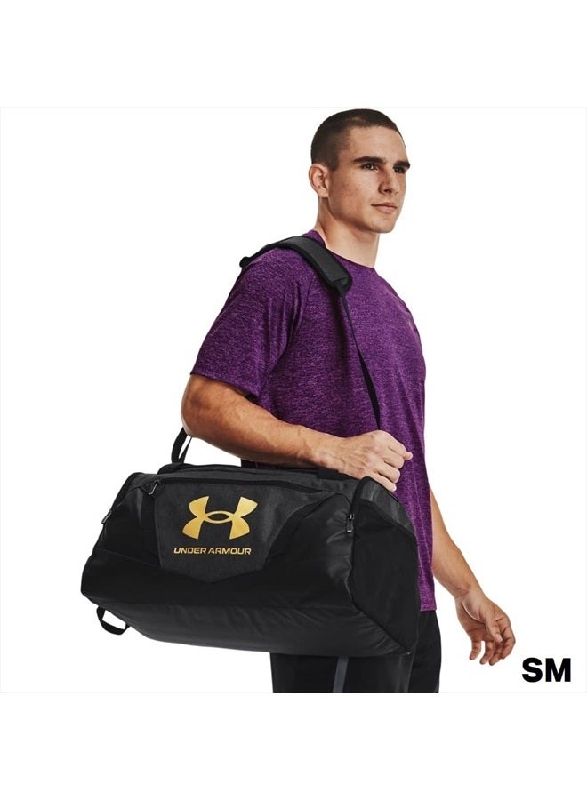 Unisex-Adult Undeniable 5.0 Duffle , Black Medium Heather (002)/Metallic Gold , Small