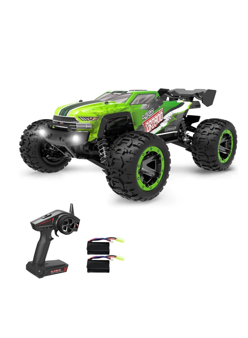 Remote Control RC Car, 1:16 Climbing All Terrain Drift Off Road Racing Vehicle, 2.4GHz High Speed Electric Waterproof RC Monster Toy, Strong And Durable Off Road Truck For Kids Adults, (Green)