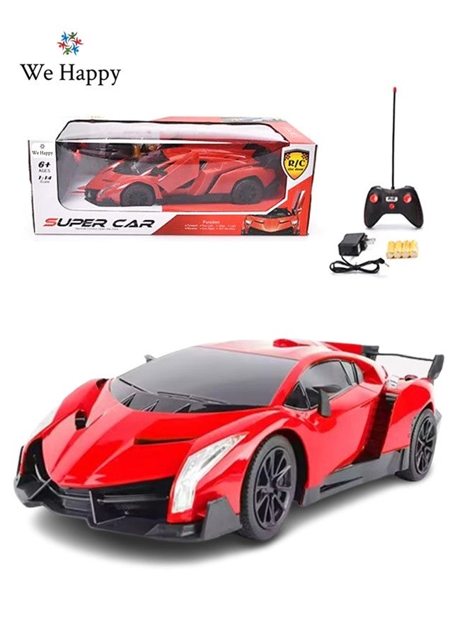 We Happy 1:14 Remote Control Car Toy Super RC Racing Sports Car for Kids, Comes in Assorted Patterns