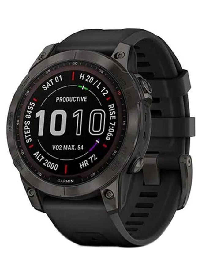 Fenix 7 Sapphire Solar Smart Watch With DLC Titanium Band Black