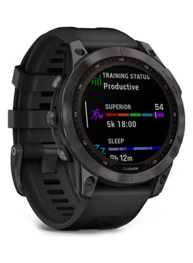 Fenix 7 Sapphire Solar Smart Watch With DLC Titanium Band Black