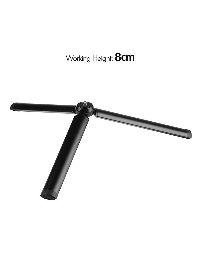 Aluminum Video Table Tripod 8cm with Universal 1/4-inch Interface for DSLR SLR Camera Stabilizer Phone Mounting