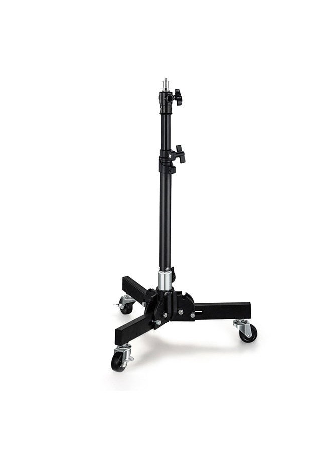 78.5cm/30.9in Adjustable Tripod Stand Video Light Stand 2-section 50kg/110lbs Load Capacity with Wheel Base Universal Interface 1/4in & 3/8in Threaded Hole for Video LED Light Phone Holder Camera