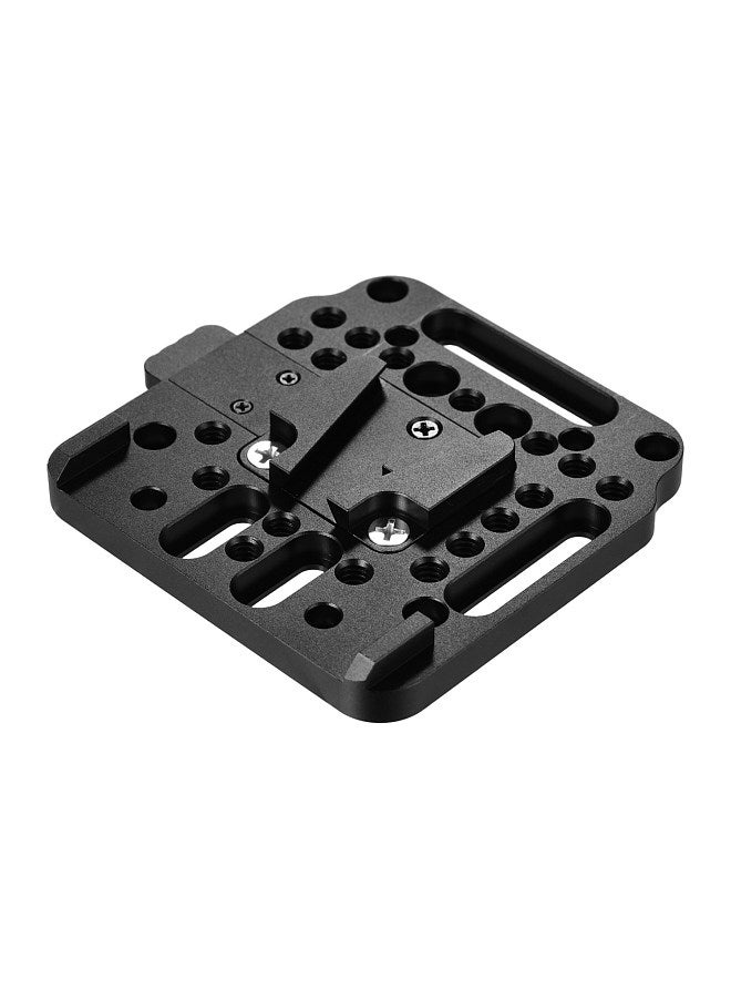 V-Lock Quick Release Plate Aluminum Alloy 1/4 Inch M3 M4 Countersink 1/4 Inch Thread for V-Mount Battery