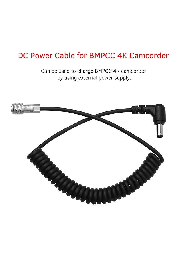 Blackmagic Pocket Cinema Camera 4K (BMPCC 4K) Camcorder Locking DC Power Cable Wire