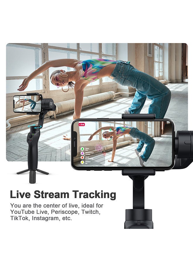 Capture 2s Smartphone 3-Axis Gimbal Stabilizer Handheld Phone Stabilizer Anti-shake Replacement for iPhone 15/14/13/ Samsung Android Smartphones Vlog Video Recording Live Streaming