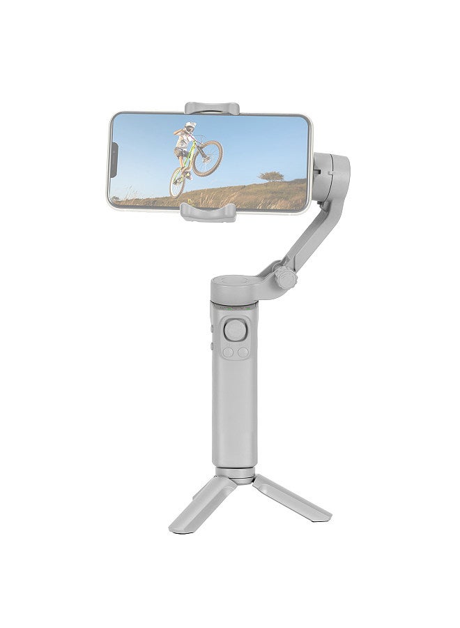 Foldable Gimbal Stabilizer for Smartphone 3-Axis Phone Gimbal Anti-Shake Phone Vlog Stabilizer Max.260g Load Horizontal Vertical Modes Face Tracking Zoom Timelapse with Mini Tripod Replacement