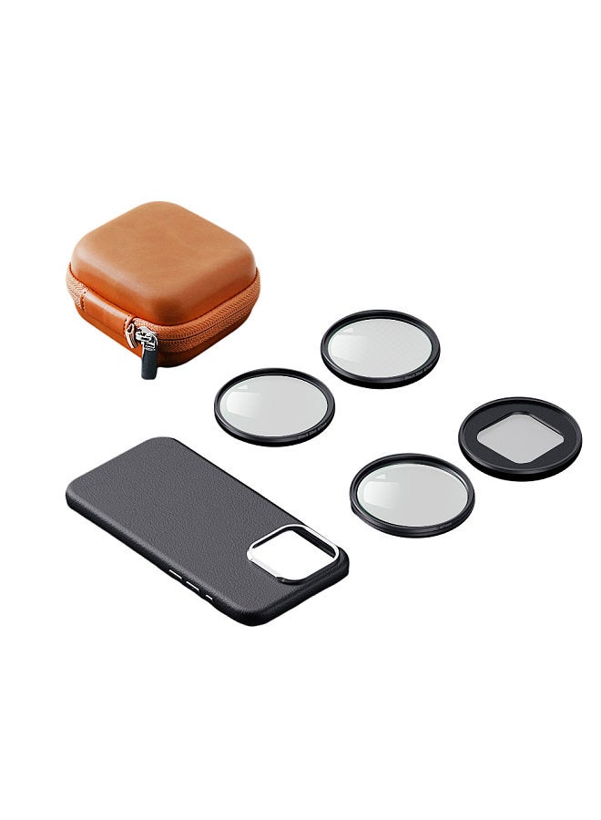 67mm Phone Lens Filter Kit Including CPL Filter + Astral Filter + Black Mist Filter + 67mm Magnetic Adapter Ring + Phone Case Replacement for iPhone 15 Pro
