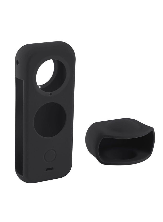 Full Body Dustproof Silicone Protective Case with Lens Cover Replacement for Insta360 ONE X2 Panoramic Camera