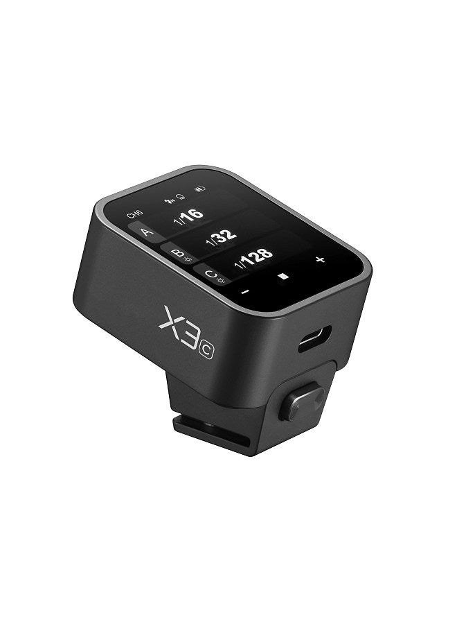 X3C 2.4G Wireless Flash Trigger Transmitter TTL Autoflash with Large OLED Touchscreen Multiple Flash Modes with USB Port 32 Channels 16 Groups Compatible with Canon Cameras
