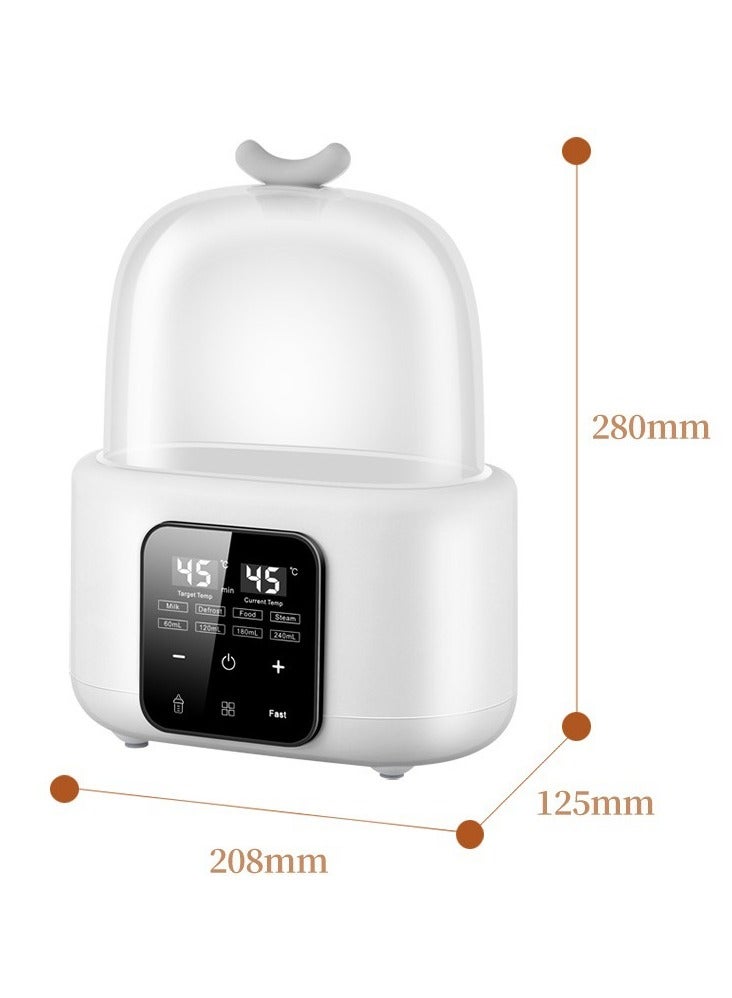 Baby Bottle Warmer Fast Milk Warmer Babies Food Heater & Defrost, Double Bottle Warmer With BPA-Free, LCD Display, Timer & 24H Temperature Control For Breastmilk & Formula