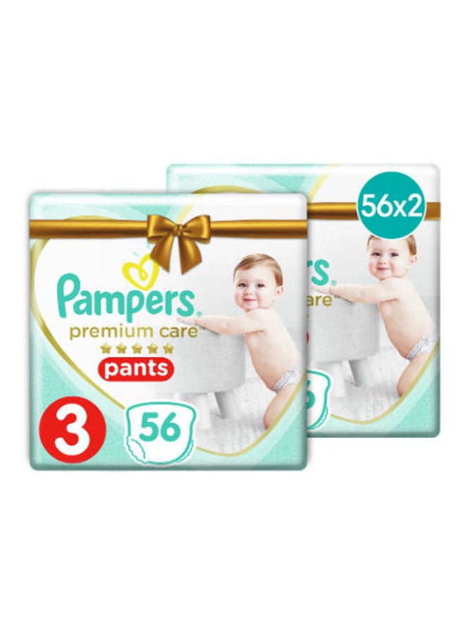 Premium Care Diaper Pants, Size 3, 6-11 KG, 56 Diaper X2