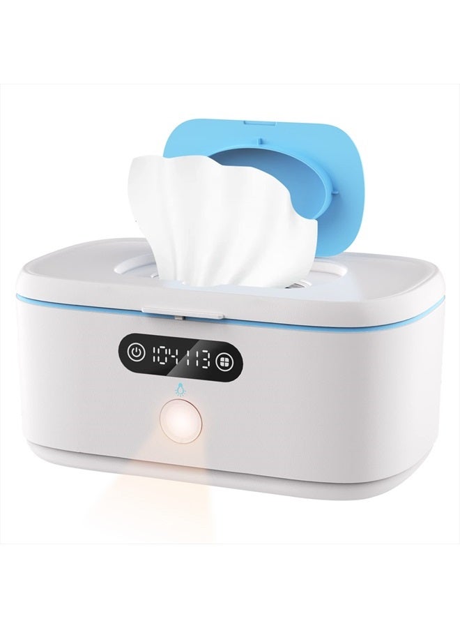 Wipe Wamer for Vehicle and Home Use, Baby Wet Wipes Dispenser and Diaper Wipe Warmer with Night Light,Temperature Display,No Need Water and Sponge, ℉ and ℃ Convertible
