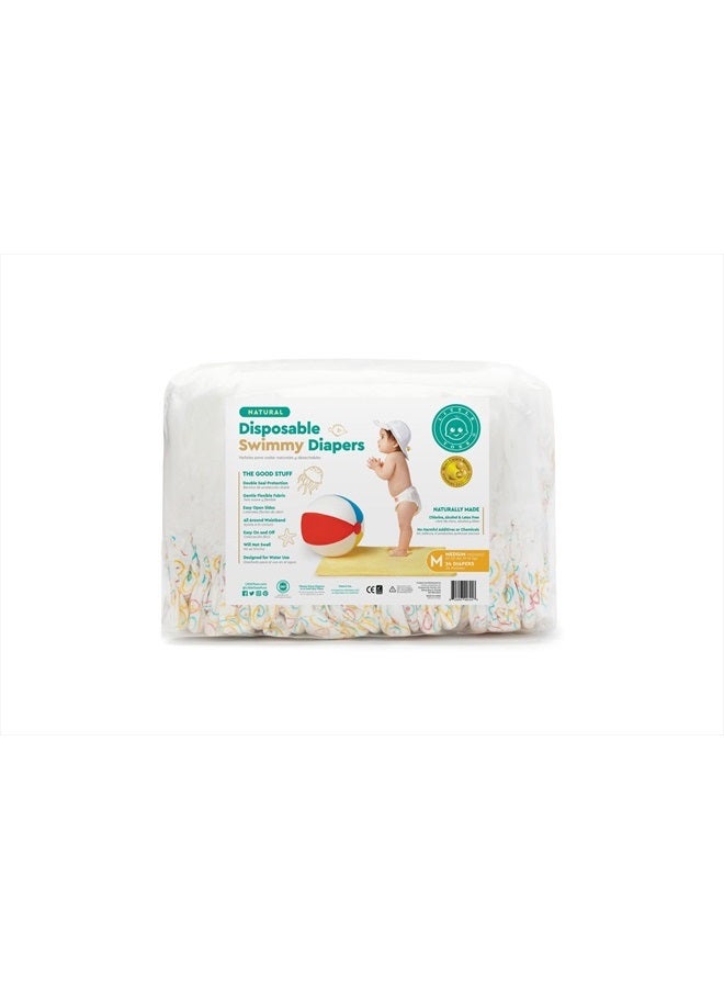 Little Toes Natural Disposable Swimmy Baby Diapers, Medium (Pack of 24)