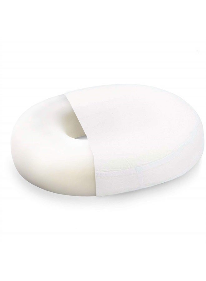 Seat Cushion Donut Pillow and Chair Pillow for Tailbone Pain Relief, Hemorrhoids, Prostate, Pregnancy, Post Natal, Pressure Relief and Surgery, 16 x 13 x 3, White