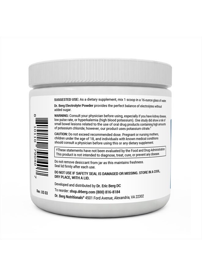 Dr. Berg Zero Sugar Hydration Keto Electrolyte Powder - Enhanced w/ 1,000mg of Potassium & Real Pink Himalayan Salt (NOT Table Salt) - Strawberry & Lemonade Hydration Drink Supplement - 50 Servings