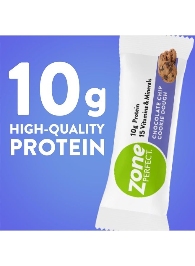 ZonePerfect Protein Bars, 10g Protein, 17 Vitamins & Minerals, Nutritious Snack Bar, Chocolate Chip Cookie Dough, 5 Count (Pack of 4)