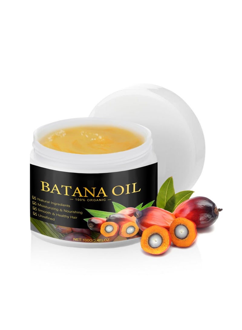 Batana Oil Hair Serum, Natural Batana Oil for Hair Growth, Hair Mask for Damaged Hair, Prevent Hair Loss and Split Ends, Promotes Hair Growth and Nourishment for Men & Women, 100g