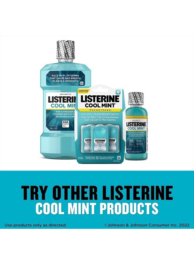 Cool Mint Pocketpaks Breath Strips Kills Bad Breath Germs, 24-Strip Pack, 3 Pack