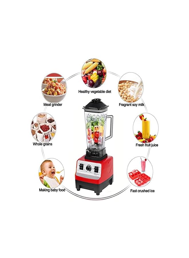 Silver Crest Blender Professional Heavy Duty Commercial Mixer Juicer Speed Grinder And Ice Smoothies For Home & Shop (Double Jar)