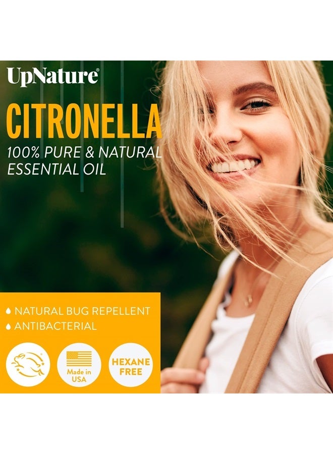 Citronella Essential Oil 4oz - 100% Natural & Pure, Premium Quality - Keeps Insects and Mosquitos Away Naturally - for Fevers & Headaches - Mosquito Repellent for Kids - Camping Essentials