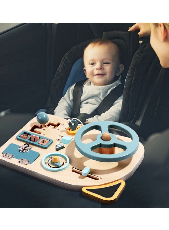 Early education education steering wheel simulation busy board, children play at home, learn to drive, educational toys