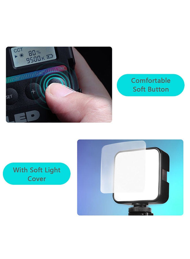 YN60RGB LED Mini Pocket Video Light Portable RGB Photography Light with Bi-Color Temperature 2500K-9500K CRI≥95 TLCI≥97 Cold Shoe Mount