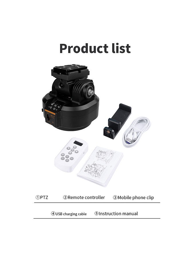 ZIFON YT2000 Motorized Pan Tilt Head Electric PTZ Ball Head Object Tracking Holder Panoramic Tripod Head 4.4ibs Load Capacity 360°Rotatable with Remote Control Phone Clip 1/4in Screw