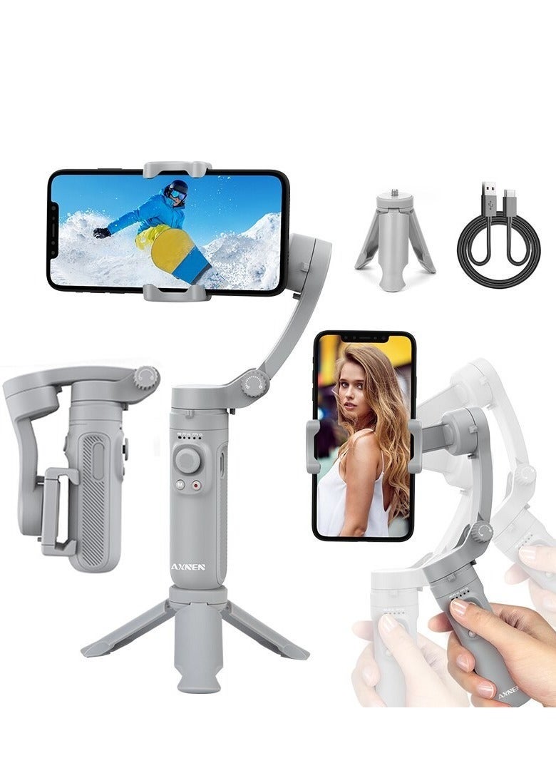 3-Axis Gimbal Stabilizer for Smartphone Foldable Handheld Phone Video Record Vlog Anti-Shake Stabilizer for iPhone Android
