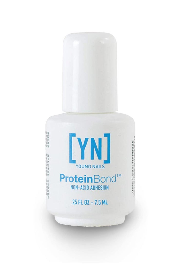 Young Nails Protein Bond - Non-Acidic Nail Primer, Enhanced Adhesion for Gel Polish & Acrylic, Nail Dehydrator, PH Bonder for Gel Nails, 0.25 oz