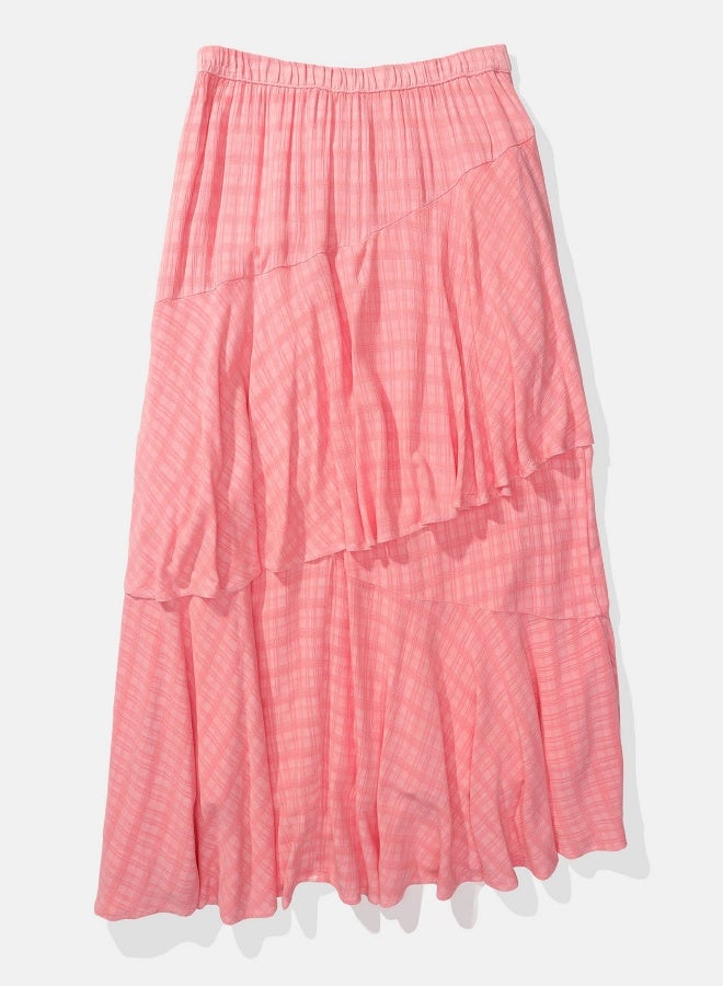 AE Asymmetrical Tiered Midi Skirt