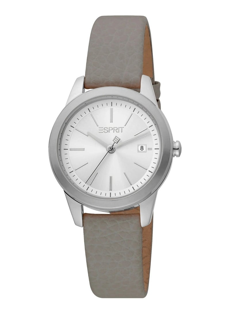 Esprit Stainless Steel Analog Women's Watch With Grey Leather Band ES1L239L0015