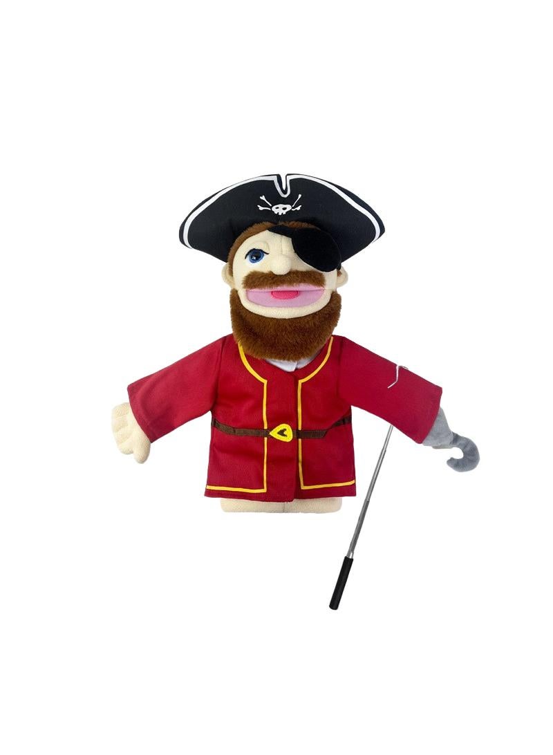 1 Pcs Pirate Professional Figurine Role Playing Parent-Child Interaction Toy Family Companionship Plush Doll Figurine Toy Hand Puppet With Control Lever